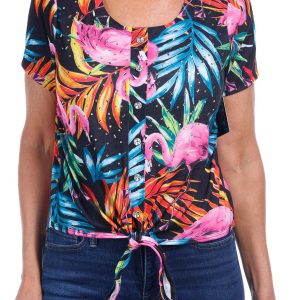 Women's Petite Floral Print Top