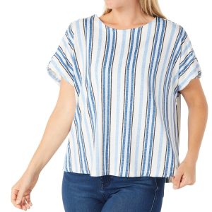 Women's Petite Stripe Print Top