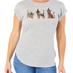 Women's Petite Spooky Cats Top