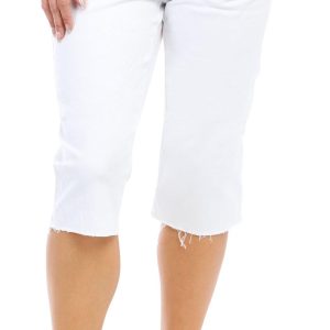 Women's Petite Frayed Hem Capri Pants