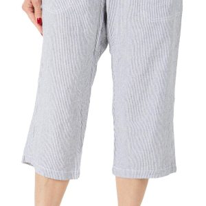Women's Petite Stripe Print Capris