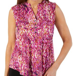 Women's Petite Spot Print Top