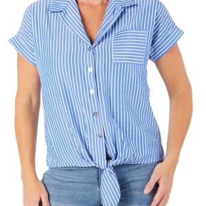 Women's Petite Stripe Print Top