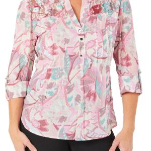 Women's Petite Printed Top