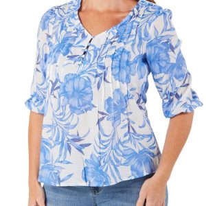 Women's Petite Floral Print Top