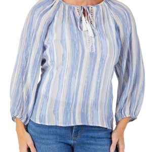 Women's Petite Stripe Print Top