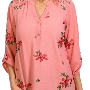 Women's Petite Floral Print Top
