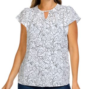 Women's Petite Floral Print Top
