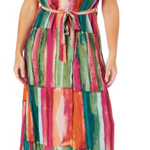 Women's Multicolored Midi Dress