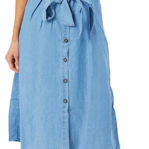 Women's Short Sleeve Button Down Shirt Dress