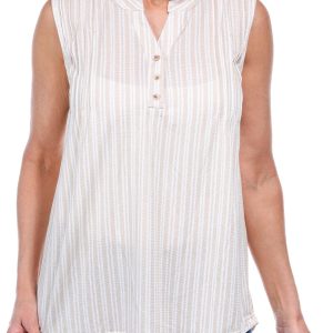 Women's Sleeveless Stripe Print Top