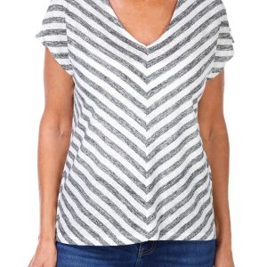 Women's Stripe Print Top