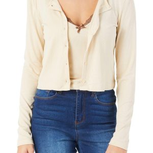 Juniors 2 Pc Cami & Cardigan Top