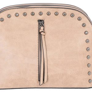 Ornate Tassel & Bead Front Crossbody Bag