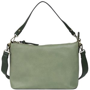 Solid Faux Leather Crossbody