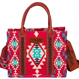 Aztec Print Canvas Satchel