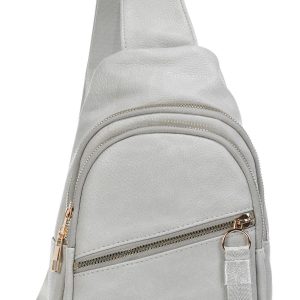Faux Leather Sling Backpack