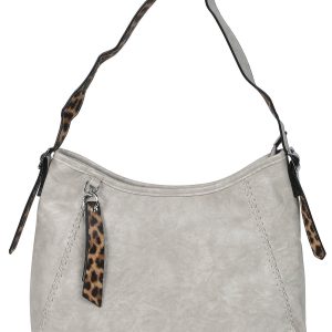 Faux Leather Stitch Satchel