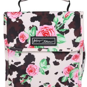 Floral Animal Print Flap Lunch Tote