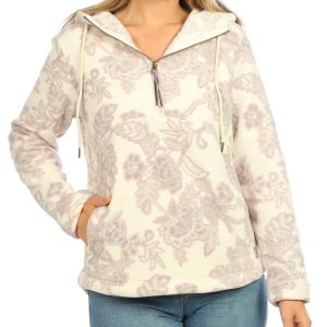 Women's Outdoor Floral Fleece Hoodie