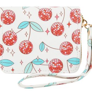 Disco Cherry Print Wallet