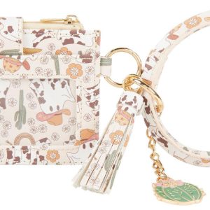 Western Cow Print Wristlet