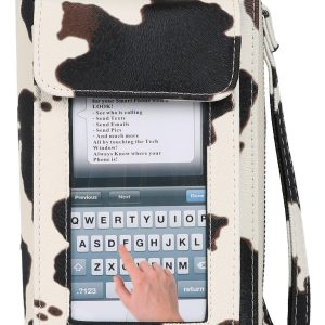 Cow Print Wallet On A String