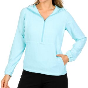 Women's Half-Zip Hooded Outdoor Jacket