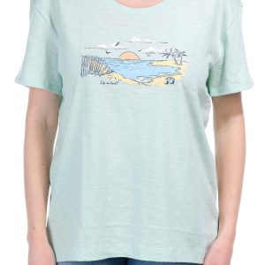 Women's Outdoor Beach Scene Graphic Top