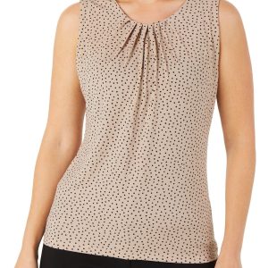 Women's Sleeveless Dotted Print Top