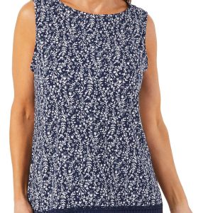 Women's Sleeveless Floral Print Top