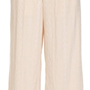 Women's Crochet Overlay Wide Leg Pants