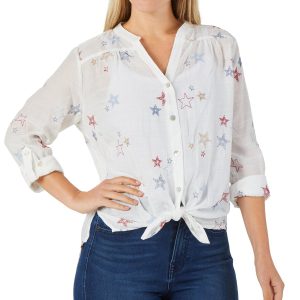 Women's Americana Star Print Top