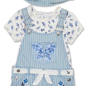 Little Girls 3 Pc Shortall Set