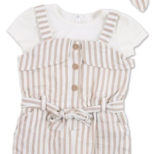 Little Girls 3 Pc Shortalls Set