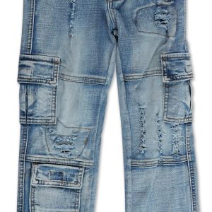Little Boys Cargo Denim Jeans