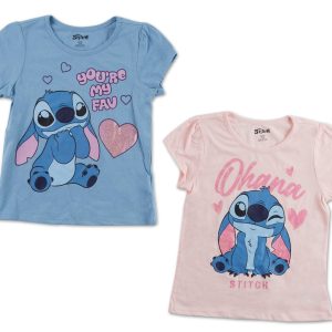 Girls 2 Pk Stitch Graphic Tee's