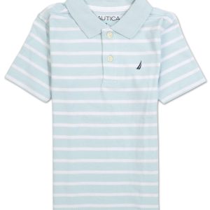 Little Boys Stripe Print Polo Shirt