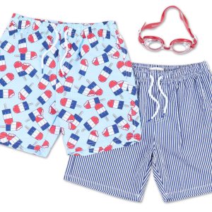 Boys 3 Pk Swim Shorts Set