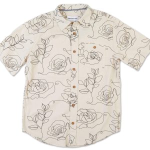 Boys Floral Print Button Down Shirt