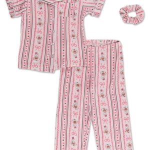 Girls 3 Pc Halloween Print Pajama Pants Set
