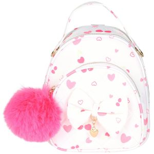 Girls Cherry Heart Print Convertible Crossbody