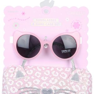 Girls 2 Pc Sunglasses & Hardcase Set