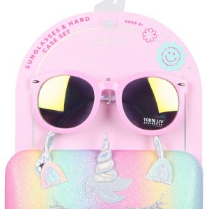 Girls 2 Pc Sunglasses & Hardcase Set