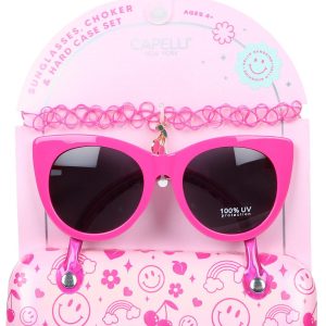 Girls 3 Pc Sunglasses & Hardcase Set