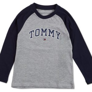 Little Boys Heather Grey Quarter Sleeve Tee