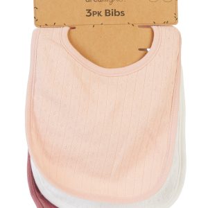 3 Pk Eyelet Baby Bibs