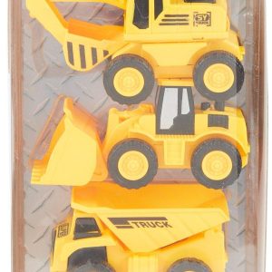 4 Pk Pull & Release Construction Cars