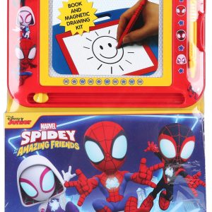 2 Pc Spiderman Book & Magnetic Drawing Kit
