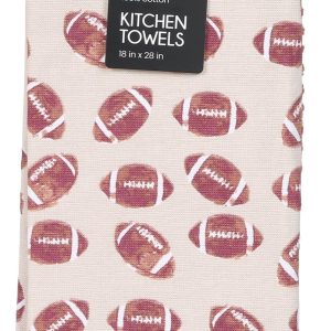 3 Pk Football Print Kitchen Towels